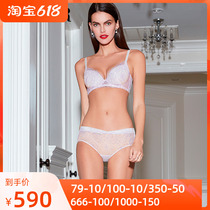 (Spring Summer New Products) LACLOVER LANKA CULTURE AND QUIET Flowers Series Lace Middle Waist Flat Corner Pants LC23PY1