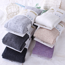 Autumn and winter new thickened rabbit cashmere pantyhose thin warm pants Womens wool socks knitted foot socks oat white