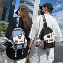 Chest Bag Men Ins Small Satchel Casual Day Department Student Single Shoulder Backpack Tide Card Mens Diagonal Satchel Satchel Satchel Bag