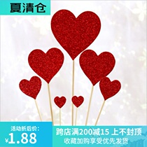 New Valentines Day cake card size love set 7 wedding dessert table main cake decoration supplies