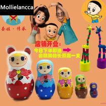 Russian doll big-headed son small-headed father with baby girl cute toys puzzle toys