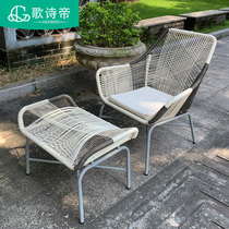 Balcony Small Table Chair Patio Outdoor Rattan Chairs Tables and chairs Rattan Furniture Leisure Table and chairs Three sets Balcony Nets Red Home