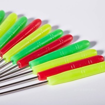 Qianitong awl needle punching needle special fine needle stainless steel household plastic handle thick crochet leather hand tool