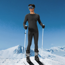 OUTOPIA)FreeRide machine-washed wool-woven male compression pants professional skiing and warm underwear