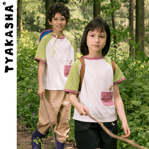 (Jungle Series) TYAKASHAKIDS Takasha Childrens Summer Fun Half Sleeves Boys and Girls Short Sleeves T-Shirt
