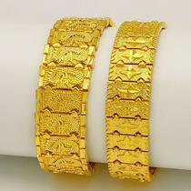 Zhou Dafu Huan USD Handchain Mens 999 Head 16K Gold Male Gold Male gold Jewelry Polenta with coarse and wide front to never fall color
