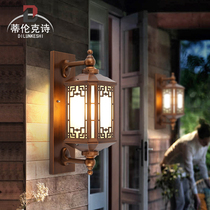 Led light double head outdoor courtyard New Chinese retro garden villa big doorway balcony outdoor waterproof wall lamp
