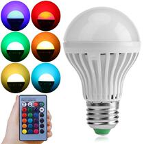 3w rgb led light bulbs colorful changes remote control lamp