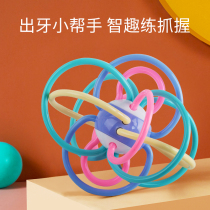 Manhattan hand-held ball baby toy baby can bite tooth soft gnaw bite glue silicone grinding tooth stick can be boiled