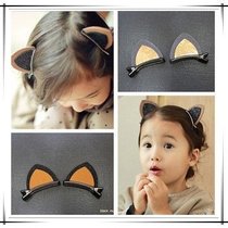 Childrens hair accessories bow hairclip Korean version of baby cat ears hairclip clip for girls head accessories