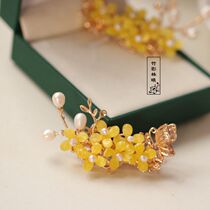 Head decoration Andromeda Senson sweet-scented osmanthus to clip hairpin clips teenage sweet and classy Han wear accessories for everyday