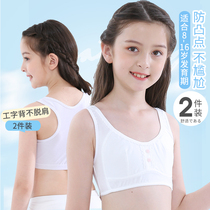 Girls during the development of pure cotton primary school students vest anti-bump 9-12 years old children growing up to bra stage