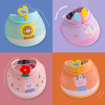 Childrens sunscreen empty top hat summer cartoon cute sunshade increase eaves UV protection baby sun hat boys and girls