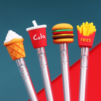 Creative cute gel pen fries hamburger cola ice cream food style pen student personality prize signature pen