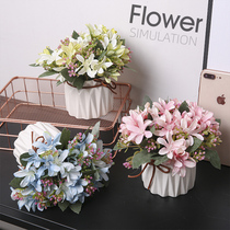 Nordic living room simulation green plant green plant decoration fake flower desk ins small potted ornaments creative home