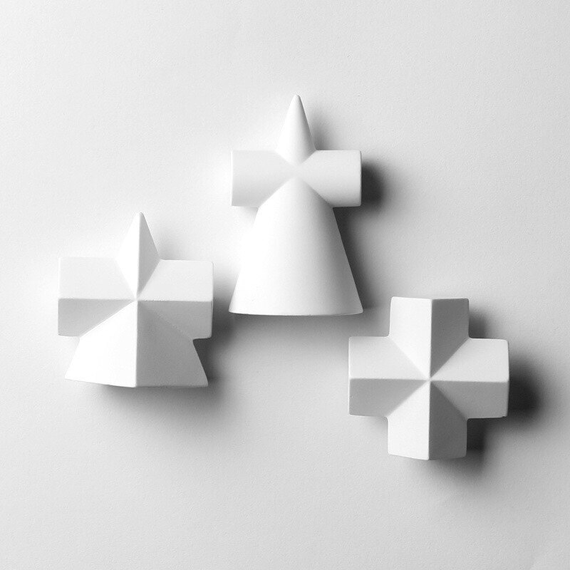 Set of 3 ins and wind Nordic Wind Geometric Fig.