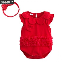 7 Baby girl summer clothes 0-1 year old baby girl clothes cute 5 princess 6 Newborn summer one-piece romper 3 months 9