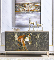 Entrance cabinet light luxury post-modern door shoe cabinet European-style living room partition restaurant cabinet villa corridor decoration locker