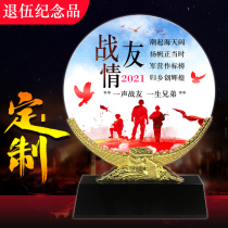 Veterans souvenirs custom send comrades and brothers thank you medals Firefighters retirement group photo small gift