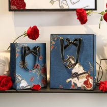 Fang Senyuan gift bag Creative exquisite holiday gift bag Rose Unicorn gift bag packaging tote bag Paper bag