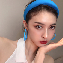 Exaggerated big circle earrings 2021 new fashion fashion personality earrings female niche Korean temperament Net red earrings