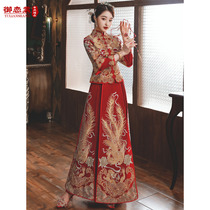 Show and the bride 2022 new wedding gown Chinese wedding dresses out of the attic dress and pineal crested dragon and vest summer