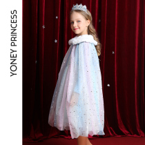 Yongli girl dress spring and autumn childrens dress childrens foreign princess dress 2021 autumn girl rainbow dress