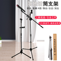 Microphone floor stand Microphone stand Portable lifting performance microphone stand Mobile live childrens microphone stand