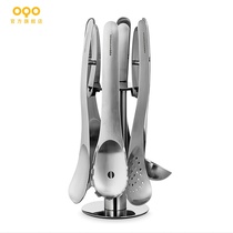 OQO okeo creative cooking utensils 7 pieces set stainless steel Chinese shovel spatula soup spoon fried shovel noodle fishing 509218