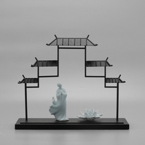 Modern New Chinese Creative House Eatery Figure Ceramics Lotus Zen home Ornament Pendulum Interior Desk Furnishing