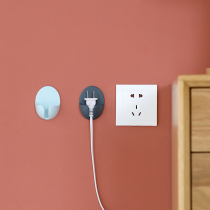 Power plug hooked kitchen wire paste wall wall hanging creative punch-free strong socket hanging hook
