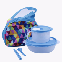 Special 100 Hui Portable Lunch 2 Pieces Kit Separated Lunch Box Lunch Box 1 Liter of Bowl Microwave Crystal Soup Bowl