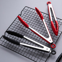 Stainless steel food clip bread dish food barbecue special steak clip non-stick kitchen pot silicone anti-scalding