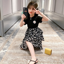 Korean girl dress 2021 new little girl net red long dress princess dress summer daisy fairy skirt