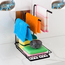 Kitchen Rag Drain Rack Sponge Dishcloth Sponge baggy Cloth Containing Shelf Free-to-face vertical rag hanging