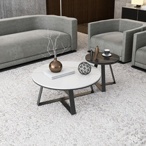 Coffee table small apartment simple light luxury creative minimalist office meeting Round Rock board tea table combination side