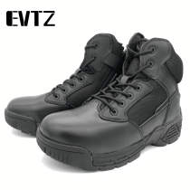 EB-QW20 units Customized section Upper Helper Layer Cow Leather Side Zip Anti-Puncture PU Suction shock insole on duty Shoe boots