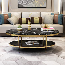 After a few years of light luxury marble tea the modern stainless steel-plated living room oval coffee table is about to sell the floor coffee table