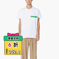 British Mackintosh SS TAPE TEE Fluorescent contrast pocket round neck short-sleeved T-shirt made in Portugal