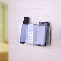 Non-perforated wall-mounted remote control storage box living room TV mobile phone air conditioning remote control board storage rack multi-function