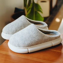 (Two pairs) couples cotton slippers female men winter winter indoor home home a pair of thick non-slip warm