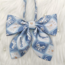 (Penguin Series) Original Bow Tie Girl Penguin Rabbit Ear Flat Neck JK Uniform with Shirt