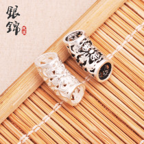 S925 sterling silver diy accessories Lotus chicken blood vine curved spacer beads Handmade beaded red rope bracelet necklace material jewelry