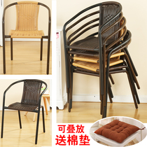 Special outdoor rattan chair single back chair balcony seat home rattan chair chess and card chair chair dining lounge chair