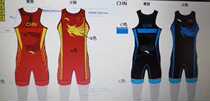 Sponsored the Chinese delegation National team wrestling suit training uniform Dragon wrestling dress red and black