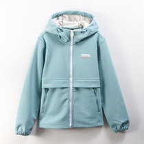 361 knitted suede winewear womens clothing 2021 Fall new 361-degree trendy cardiovert hoodie with hat Sport jacket woman