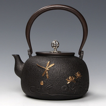 God-Carved Iron Pot without coating Kettle Sketching Cast-iron Jug Electric Pottery Stove Cooking Teapot Home Tea Stove Cooking Tea-Ware Suit