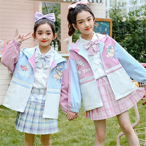 Next win Girls Big Boys 2022 Autumn New Girls' Internet Magenta Korean Style Fashion Princess Style Jacket