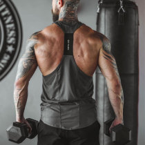 MSCT fitness Tide brand running hurdle training vest male muscle captain loose sleeveless sports clothes quick clothes