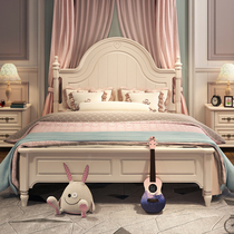 Childrens bed girl American princess bed Childrens room furniture combination set 1 2 meters 1 5 girls girl single bed